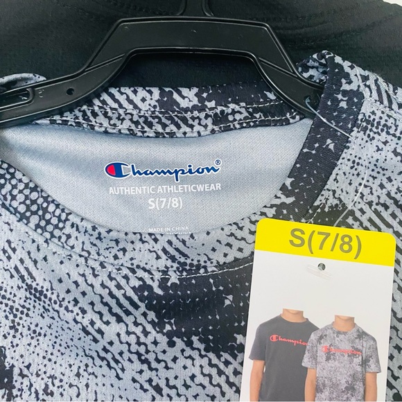 Champion Youth Boys 2 Pack Active Tees Black/Grey, S-7/8, NWT - Picture 3 of 5
